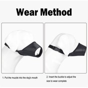 Resim Moveevo Köpek Ağızlığı: Isırma Önleyici, Havlama Durdurucu, Su Geçirmez, Nefes Alabilir - Tüm Boylar İçin Ayarlanabilir Siyah 