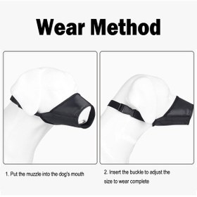 Resim Moveevo Köpek Ağızlığı: Isırma Önleyici, Havlama Durdurucu, Su Geçirmez, Nefes Alabilir - Tüm Boylar İçin Ayarlanabilir Siyah 