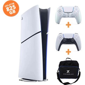 Resim Sony PlayStation 5 Slim Dijital 825GB (CFI-2116) + Chroma Pearl Kol + ConsoleX Çantalı 