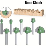Resim 6Mm Kolu Ahşap İşleme Yarım Yuvarlak Rahat Bıçak, Yuvarlak Alt Dantel Bıçağı, Yuvarlak Başlı Bıçak, Bilgisayar Gravür Makinesi Top Bıçağı, Çiçek Bıçağı, Ahşap İşleme Freze Bıçağı 