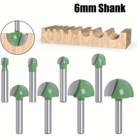 Resim 6Mm Kolu Ahşap İşleme Yarım Yuvarlak Rahat Bıçak, Yuvarlak Alt Dantel Bıçağı, Yuvarlak Başlı Bıçak, Bilgisayar Gravür Makinesi Top Bıçağı, Çiçek Bıçağı, Ahşap İşleme Freze Bıçağı 