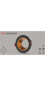 Resim Cata CT-5043 Jaguar Yuvarlak Spot(Siyah-Gold) (Ampulsuz)Cata 