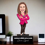 Resim Çalışan Kadına Özel Hediyelik Karikatürlü Biblo 