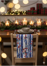 Resim Christmas %100 Pamuk Baskılı Kurulama Bezi 40 60 Cm Yılbaşı Temalı Desenli 