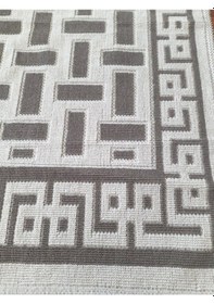 Resim Pamuklu Bukle Lüks Kilim 80x150 -luma Kreme Kahve Kahve 