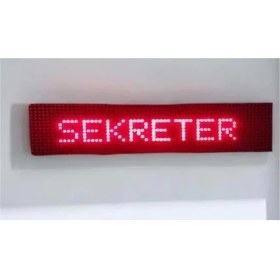 Resim Sanec 1000 Metre Menzilli Masaüstü Kumandalı 12 Farklı Yazılı Kumandalı Makam Çağrı Tabelası (Kasa Ölçüsü: 16X64 Cm) 