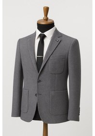 Resim Fabio Cassani Erkek İtalyan Kesim Astarsz Blazer Ceket Klasik Ve Modern Şıklık - 7472 Antrasit 