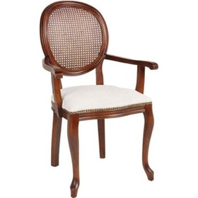 Resim Madalyon Hazeranlı Kolçaklı Sandalye Ceviz 