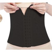 Resim Kadın Agraflı Bel Lohusa Korse Sıkılaştırıcı 1 Beden Küçültür Siyah 