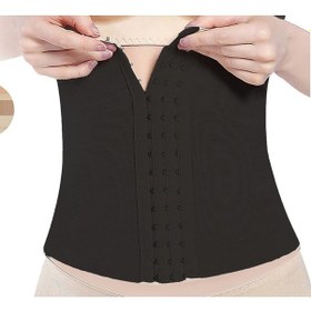 Resim Kadın Agraflı Bel Lohusa Korse Sıkılaştırıcı 1 Beden Küçültür Siyah 
