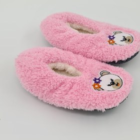Resim Lemojee Pembe Kaydırmaz Yumuşak Taban Bebek Çocuk Pandufu Ilkadım Ev Terliği Patiği Kreş Ayakkabısı 