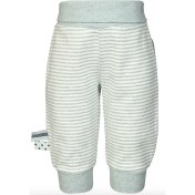 Resim Organicera Organicera Organik Beli Lastikli Çizgili Pantolon,aqua Melanj 