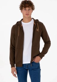 Resim U.S. Polo Assn. Erkek Kahverengi Örme Hırka 50313748-VR029 