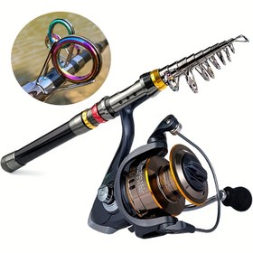 Resim Teleskopik Hızlı Geri Çekimli Tuzlu Su Balıkçılık Kamışı Kombosu - 5.2:1 Dişli Oranı & 8.0KG Maksimum Çekiş Gücü, Hafif Karbon Fiber Yapı - Sahil, İskele ve Tekne Balıkçılığı İçin İdeal - Babalar, Anneler, Balıkçılar için Harika Hediye (Doğum Günü, Noel, Anneler Günü) - Tatlısu ve Tuzlu Su Balıkçılığına Uygun, Dayanıklı Balıkçılık Ekipmanı 
