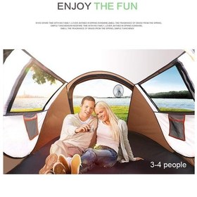 Resim Valkyrie 3-4 Kişilik Hızlı Kurulum Otomatik Kamp Çadırı Sineklikli Çift Pencereli Su Geçirmez 240x150x110cm 4 Mevsim Beyaz 