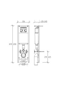Resim Tema Verso 1100 Duvara Montaj Gömme Rezervuar Beyaz 