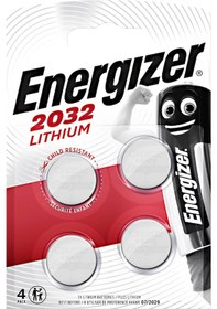 Resim Energizer CR2032 3V Lityum Düğme Pil 4'lü 
