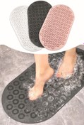 Resim Genel Markalar Mapple Home Masajlı Silikon Banyo Paspası Vantuzlu Banyo Ve Duş Kaydırmazı Banyo Paspası Antrasit 