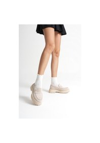 Resim Rion Kadın Günlük Bej Süet Loafer Ayakkabı Bej Süet 