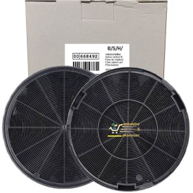 Resim Bosch LC95FCJ20T/01 Davlumbaz Karbon Filtre LA10KP6A 2li 1Takım Bacasız Aspiratör Kömür Filtresi 