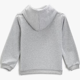 Resim Erkek Bebek Hello Dude Baskılı Kapüşonlu Sweatshirt 