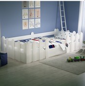 Resim Tuliplifeyapımarket Tuliplife Montessori Karyola Beyaz Oval Köşe Çocuk Yatağı (525064977) Diğer