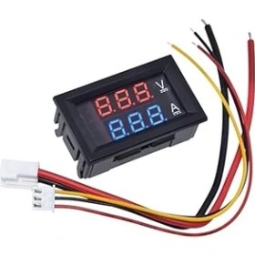 Resim CetKing Dual Voltmetre Ampermetre Volt Akım Ölçer Dc 0-100V 10A Kırmızı-Mavi, Voltmetre, Ampermetre 