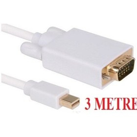 Resim Mini Displayport To Vga Kablosu 4324P 3 Metre Thunderbolt MacBook Uyumlu 