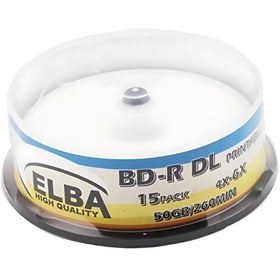 Resim Elba Blu-Ray BD-R 6X 50GB 15'li Cake Box (Printable) 