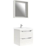 Resim Kale Casilla 65 cm Satin Gri Banyo Dolabı Takımı (Aydınlatmalı Ayna) 