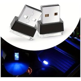 Resim Hightower 2 Adet Mini Usb Led Iç Aydınlatma, Ayarlanabilir Parlaklık, Mavi, Pil Gerekmez 