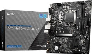 Resim MSI PRO H610M-G Intel H610 3200 MHz DDR4 LGA 1700 M.2 HDMI DP VGA MATX Anakart MSI