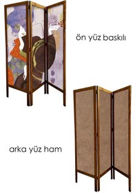 Resim Modacanvas Masif Ahşap Paravan 