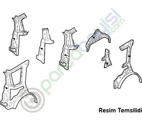 Resim Kia Carens Arka Çamurluk İç Sacı Sol Orjinal | 701001Da10 