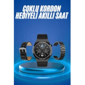 Resim Çoklu Kordon Hediyeli Akıllı Saat Çağrı Cevaplama Müzik Dinleme Dokunmatik Ekran 