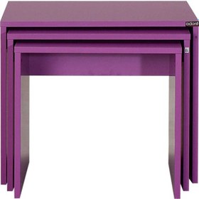 Resim Triple Zigon Sehpa - Mor 