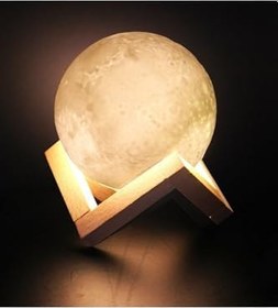Resim 3D Ay Şeklinde Dekoratif Gece Lambası 