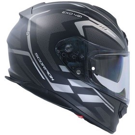 Resim Scorpion Exo 491 Evo Kripta Kapalı Motosiklet Kaskı Mat Siyah Gümüş 