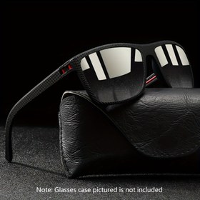 Resim 1 adet AOOYOWEILY Retro Stil Moda Gözlükleri Erkekler ve Kadınlar için - Klasik Kare Çerçeve, Anti-Parlama PC Lensler, Siyah Kırmızı Detaylar ile, Sürüş ve Günlük Kullanım için İdeal, Kılıf Dahil Değil, Moda Gözlükler, Dayanıklı Gözlükler 