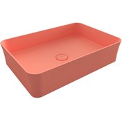 Resim Bocchi Slim Line Dikdörtgen Lavabo 55x38 cm Mat Somon Bocchi