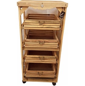 Resim Doğal Ahşap Sebzelik 