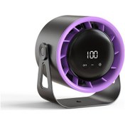 Resim 3'ü 1 Arada Çok İşlevli Tavan Vantilatörü Usb Şarj Edilebilir Sessiz X8 Gri, 