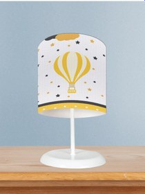 Resim Mekta Home Bebek Ve Çocuk Odası Uçan Balon Ve Bulut Desenli Abajur 