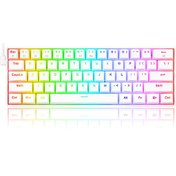Resim K530 Pro Draconic 60% Kompakt Kablosuz Bluetooth 2.4G Brown Switch Mekanik Gaming Klavye Beyaz Redragon