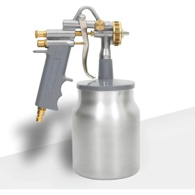 Resim Badem10 Alttan Depolu Metal Havalı Boya Tabancası 1.4 mm 1000 cc Demir Ahşap Pilastik Yüzey Boyama Tabanca 
