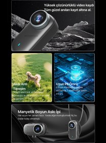 Resim METONTECH mini 4K Ultra HD Wi-Fi Aksiyon Kamerası | IP65 Su Dayanıklı | Geniş Açı - Yedek Başlıklar 