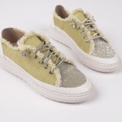 Resim Muggo Damsel Bağcıklı Taşlı Kadın Günlük Denim Sneaker Spor Ayakkabı 