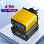 Resim KAXOE Toplam Çıkış 40W Hızlı Şarj Telefon Şarj Cihazı USB C Şarj PD Tipi-C Şarj QC 3.0 USB Telefon Şarjı iPhone 15 16 Pro Max için Samsung 