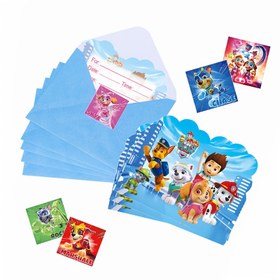 Resim Paw Patrol Parti Davetiye Kart Seti, Parti Davetiye Zarf Stickerları, DIY Zarf Davetiyeleri, Sevimli Karikatür Animasyon Stickerları, Trend Yeni Tasarım, Yaratıcı Mühürleme Stickerları, Tek Kullanımlık Stickerlar, Parti Malzemeleri Seti Noel, Yeni Yıl, Sevgililer Günü, Parti Etkinlikleri İçin 