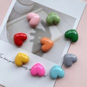 Resim 9'lu Paket Kalp Şeklinde Plastik Buzdolabı Mıknatısları - Mutfak, Ofis Yazı Tahtası, Depolama Dolabı ve Bulaşık Makinesi Güvenli Renkli Dekoratif Mıknatıslar - Noel, Cadılar Bayramı Süslemeleri & Anneler Günü Hediyesi, Mutfak Organizasyonu | Eğlenceli Tasarım | Parlak Yüzey, Buzdolabı Mıknatısları 